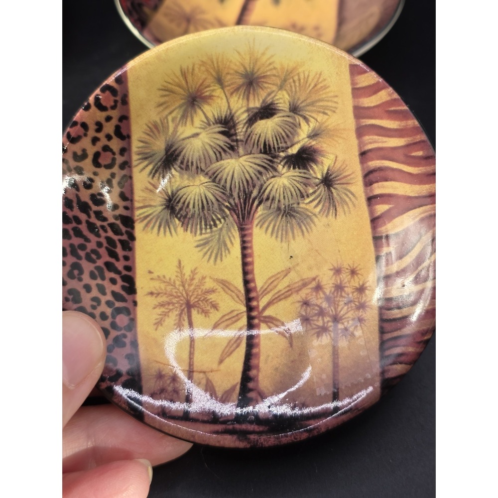 Set Of 4 Mini Palm Tree 3.5 Inch - Picture 2 of 6